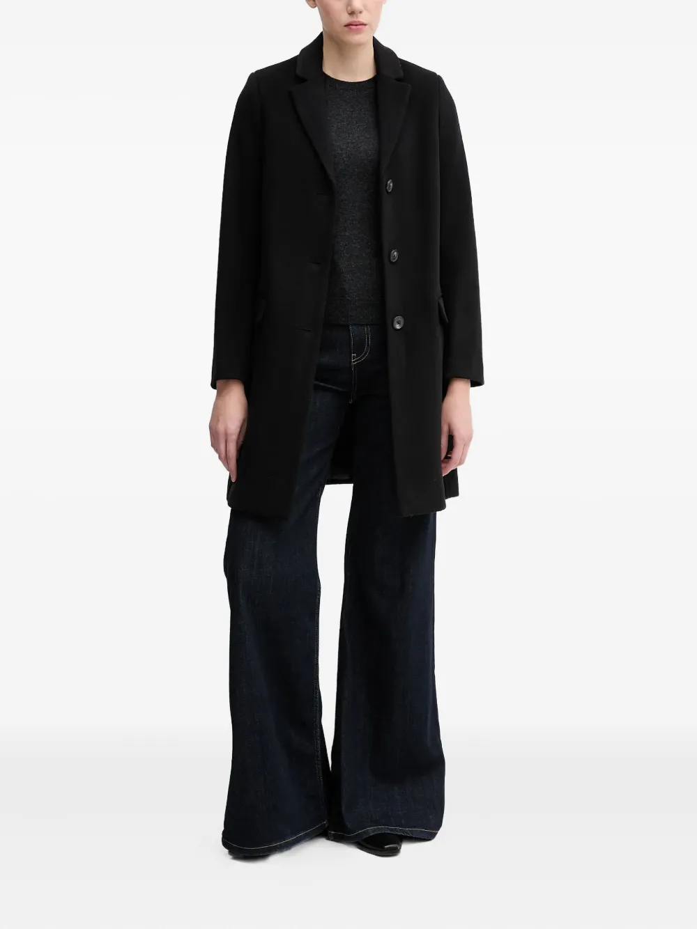 Benetton button pocket coat | Single Breasted Coats | Image 2