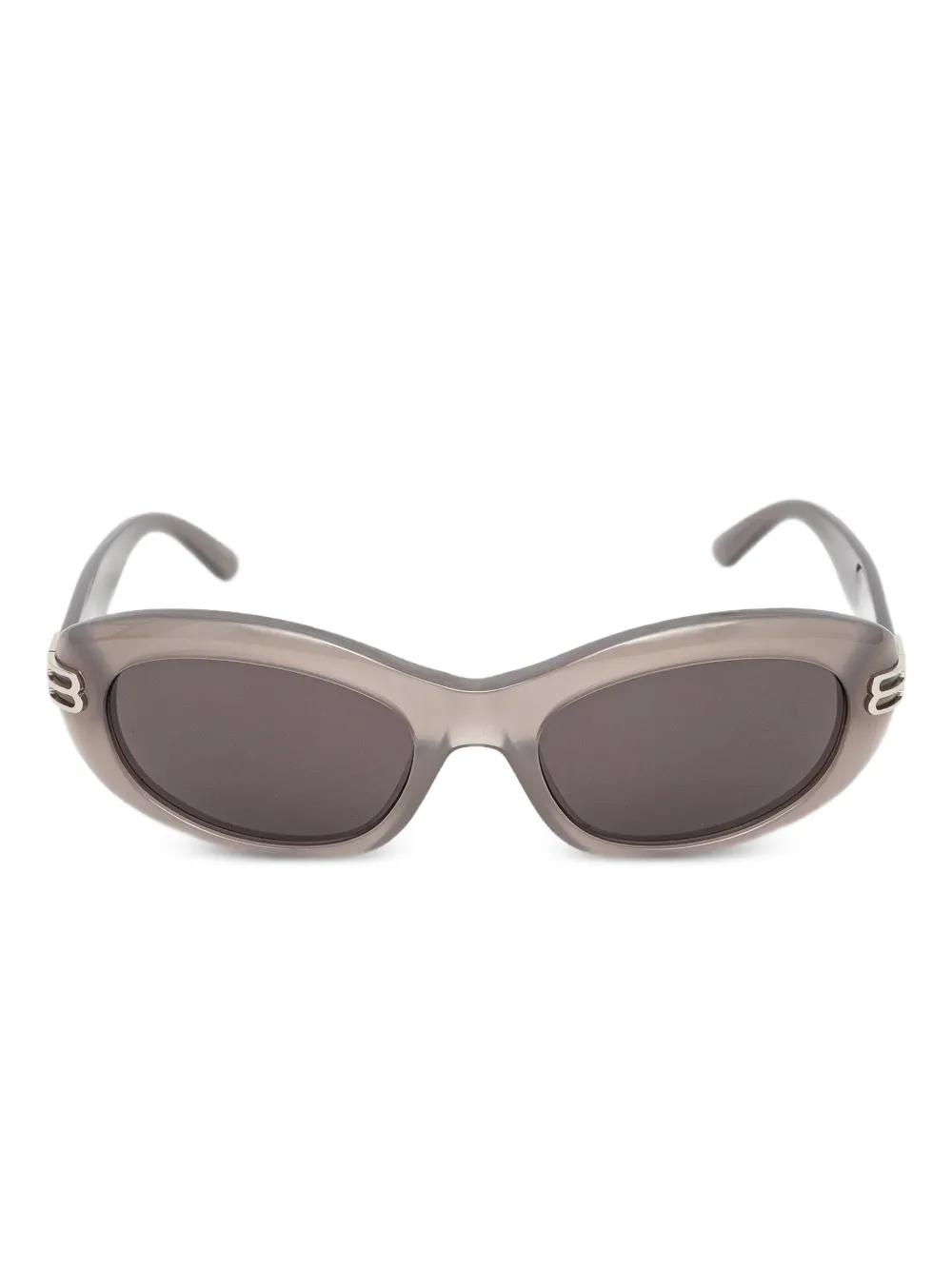 Balenciaga Eyewear Occhiali da sole ovali - Grigio