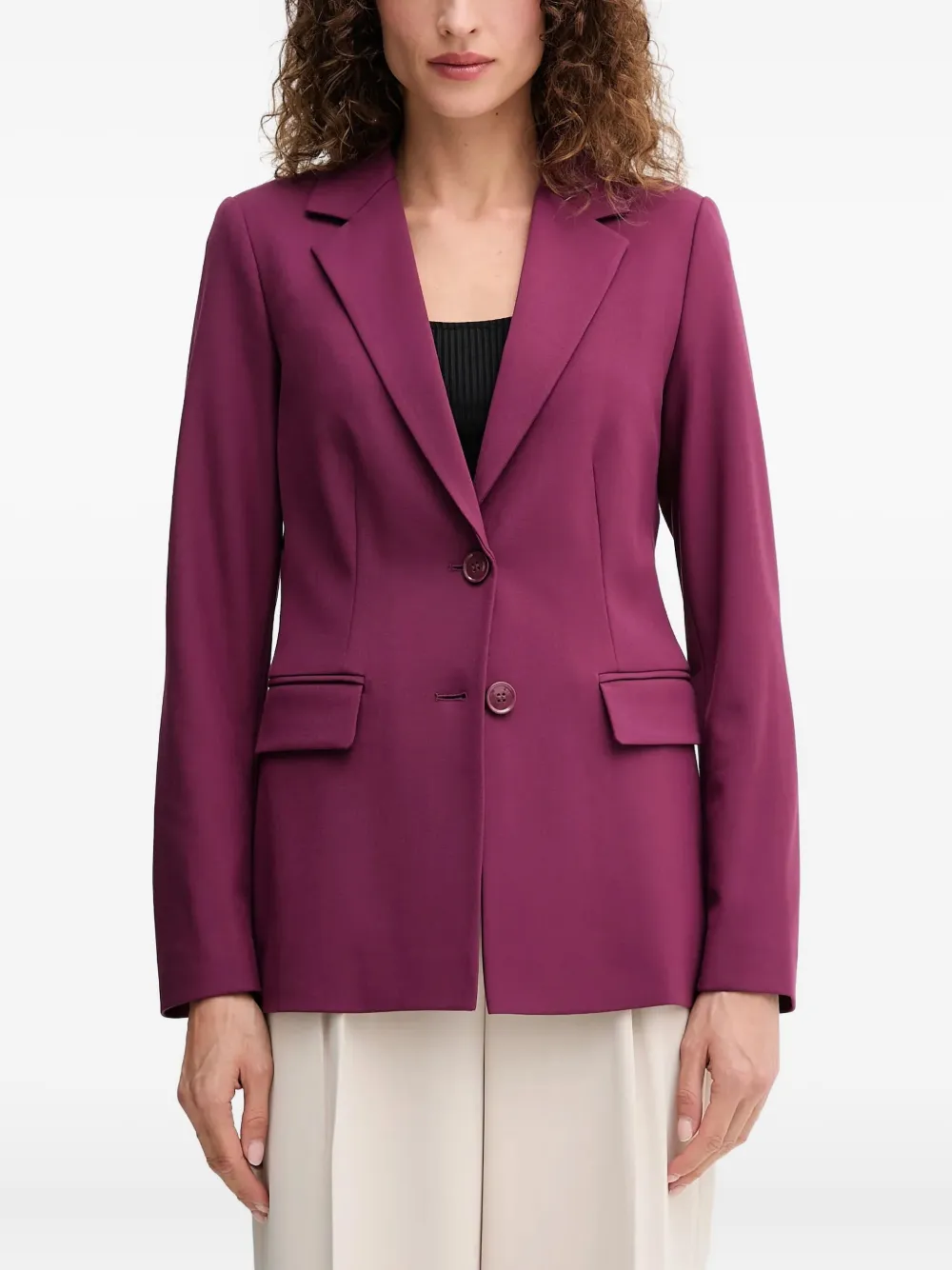 Benetton blazer con abertura en la parte posterior | morado | Image 1