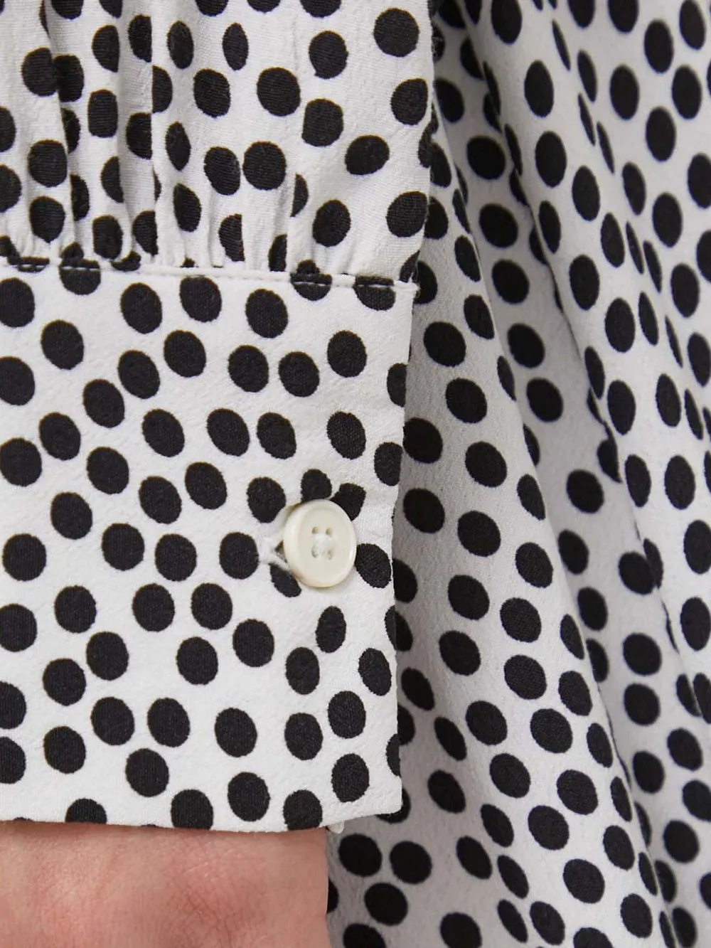 Benetton Midi-jurk met open rug en stippen Wit