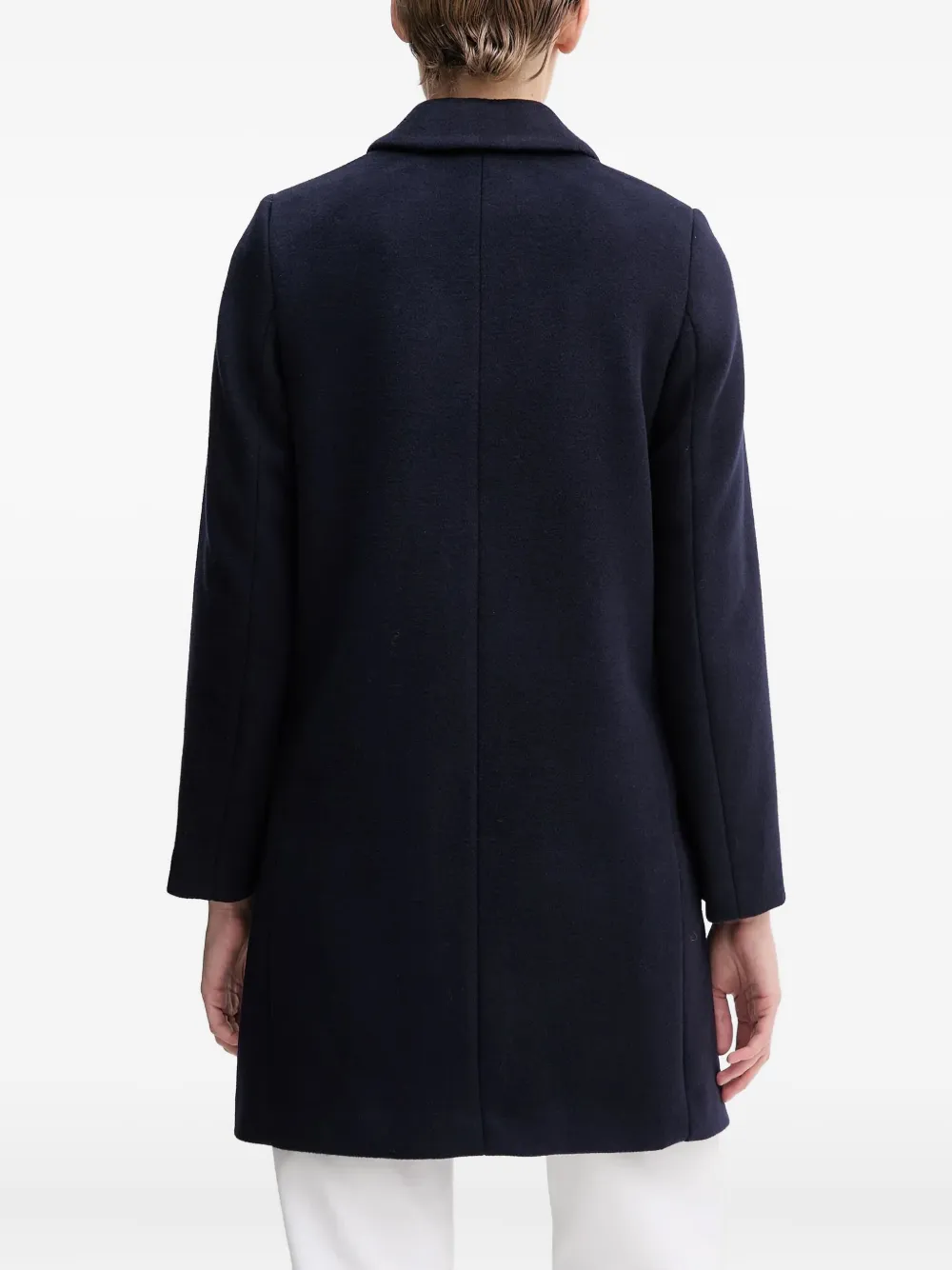 Benetton Jas met zak en knopen Blauw