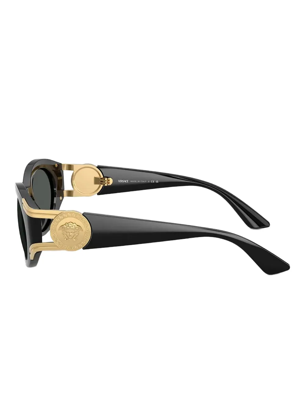 Versace Eyewear Medusa zonnebril met rond montuur Zwart