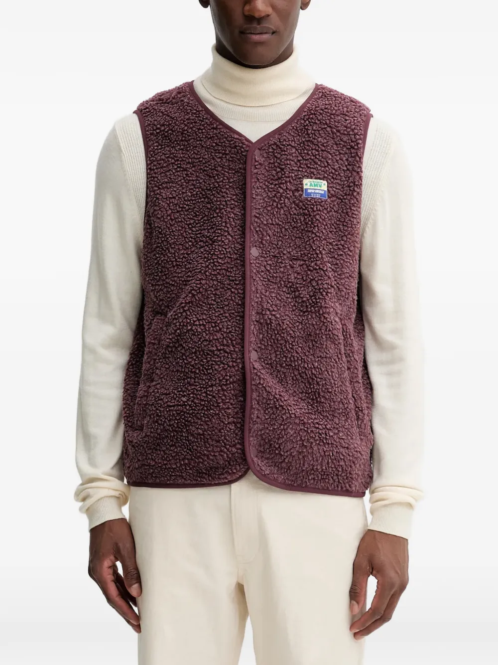 American Vintage Hoktown button-up gilet - Red