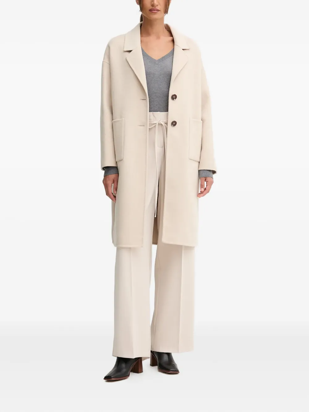 Benetton pocket button coat | Single Breasted Coats | Image 2