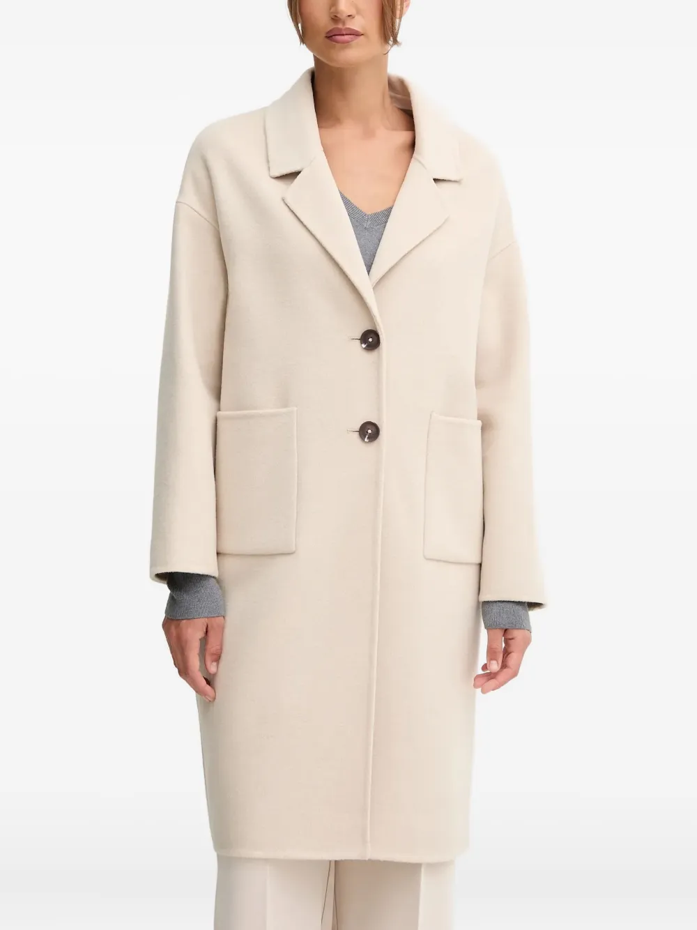 Benetton pocket button coat | Neutrals | Image 1