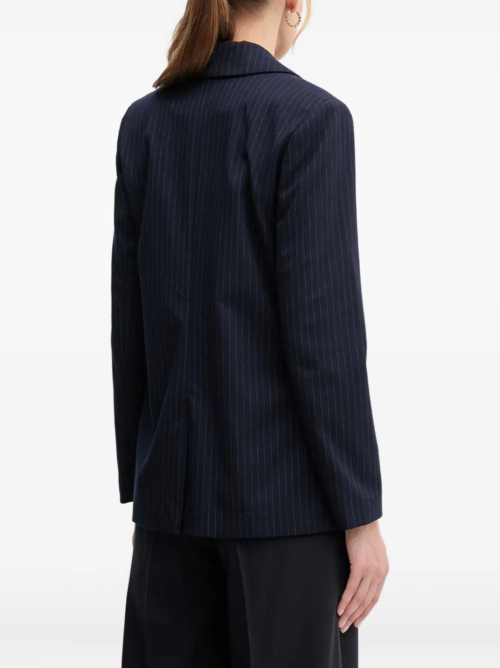 Benetton Blazer met krijtstreep Blauw