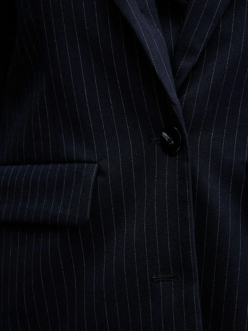 Benetton Blazer met krijtstreep Blauw