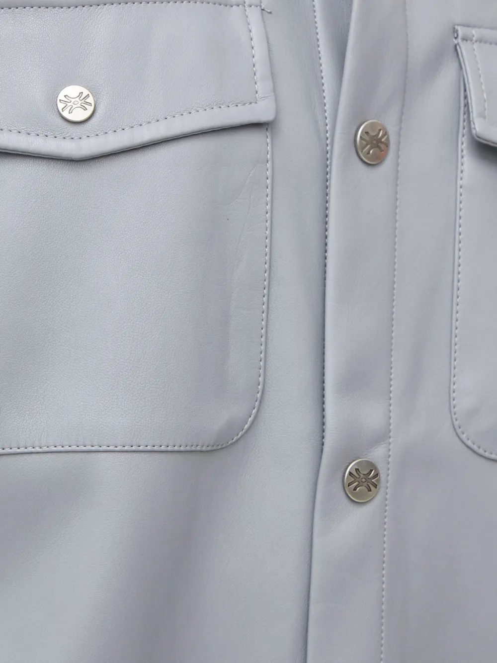 Benetton Pocket Button Shirt In Gray