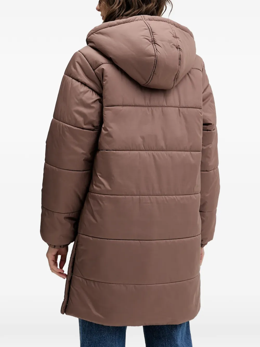  Vans Hooded Quilted Jacket - Brown 