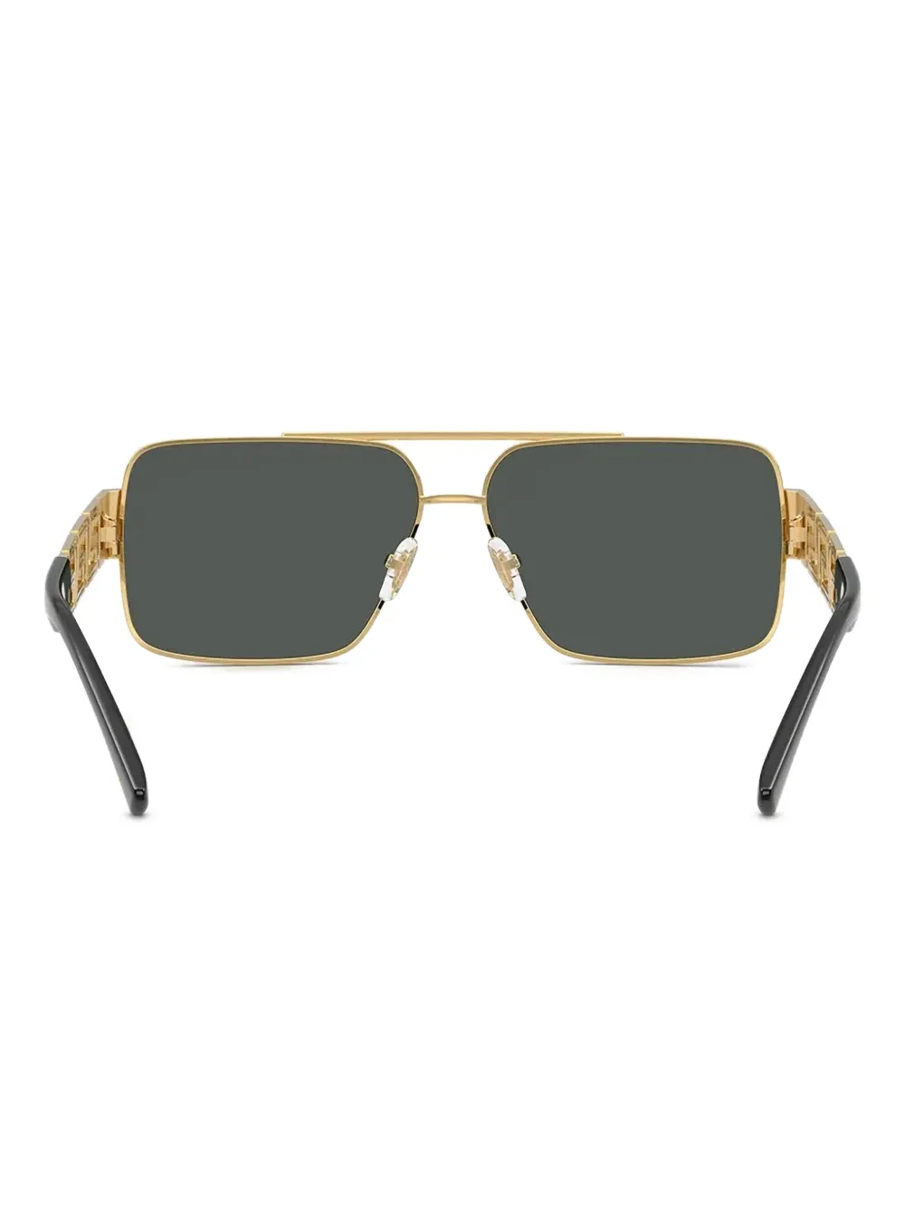 Versace Eyewear Zonnebril met geometrisch montuur en logo Goud