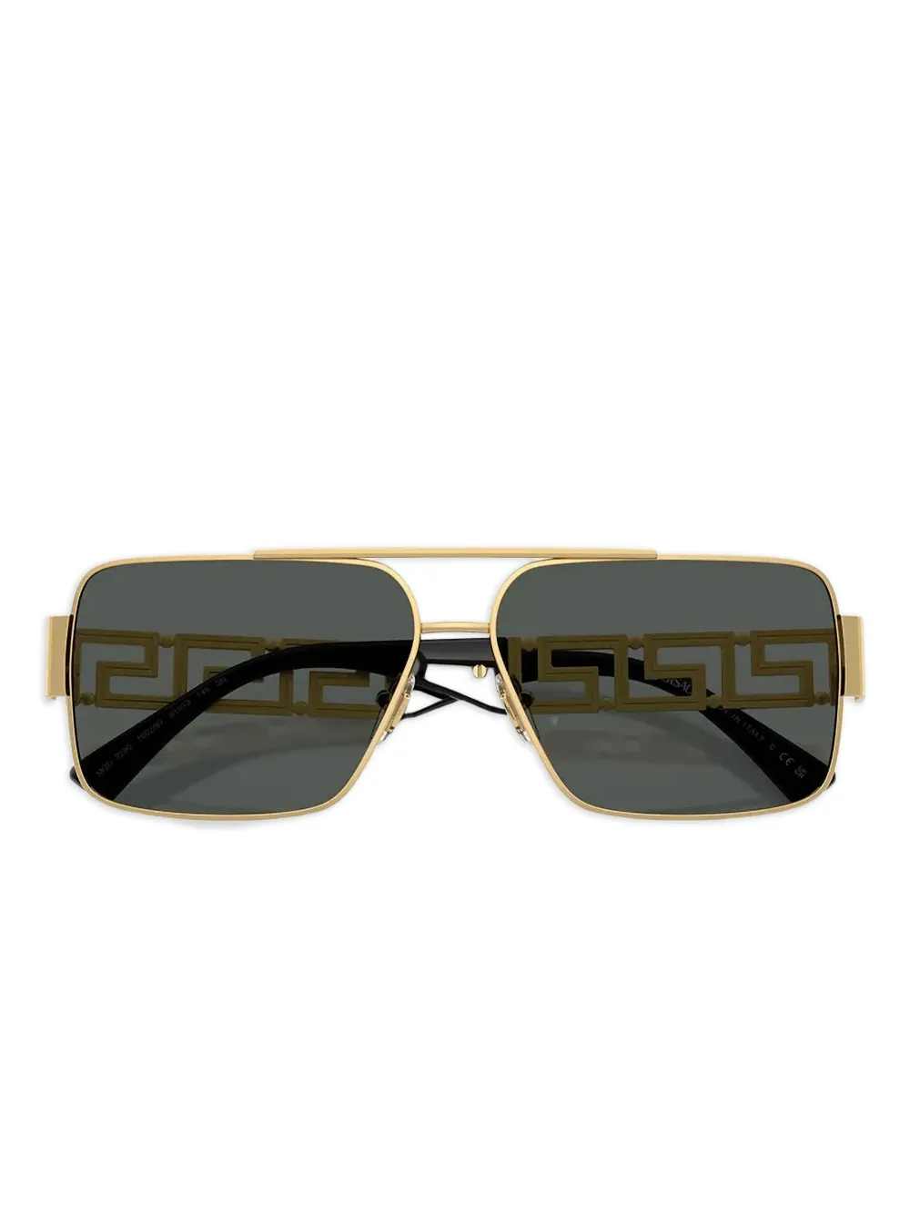 Versace Eyewear Zonnebril met geometrisch montuur en logo Goud