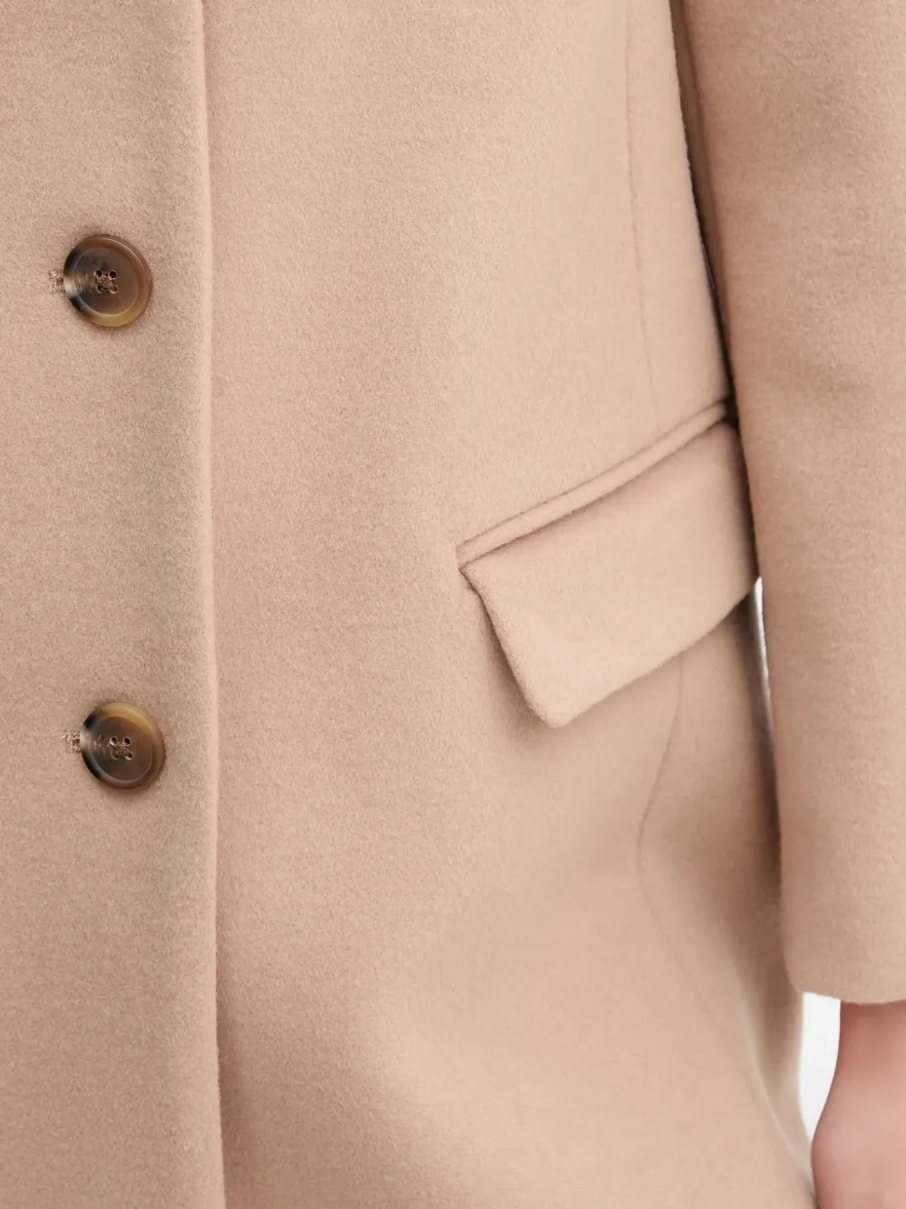 Benetton Wollen jas Beige