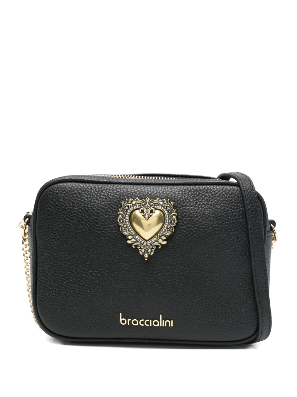 Braccialini Borsa a tracolla Jinny con applicazione cuore - Nero