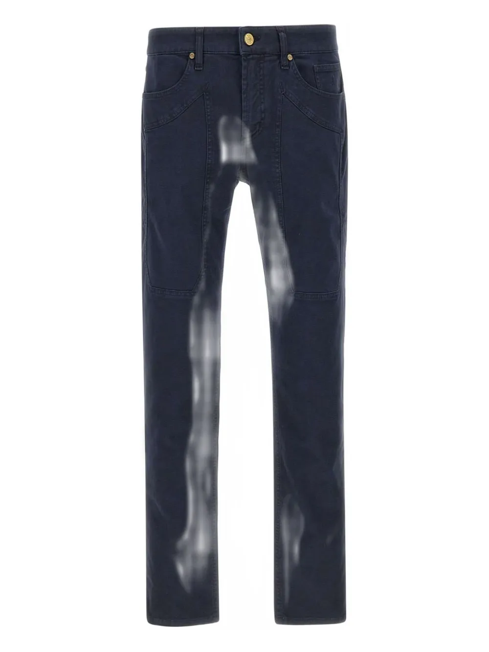 Jeckerson John Five-pockets Logo-patch Trousers In Blue