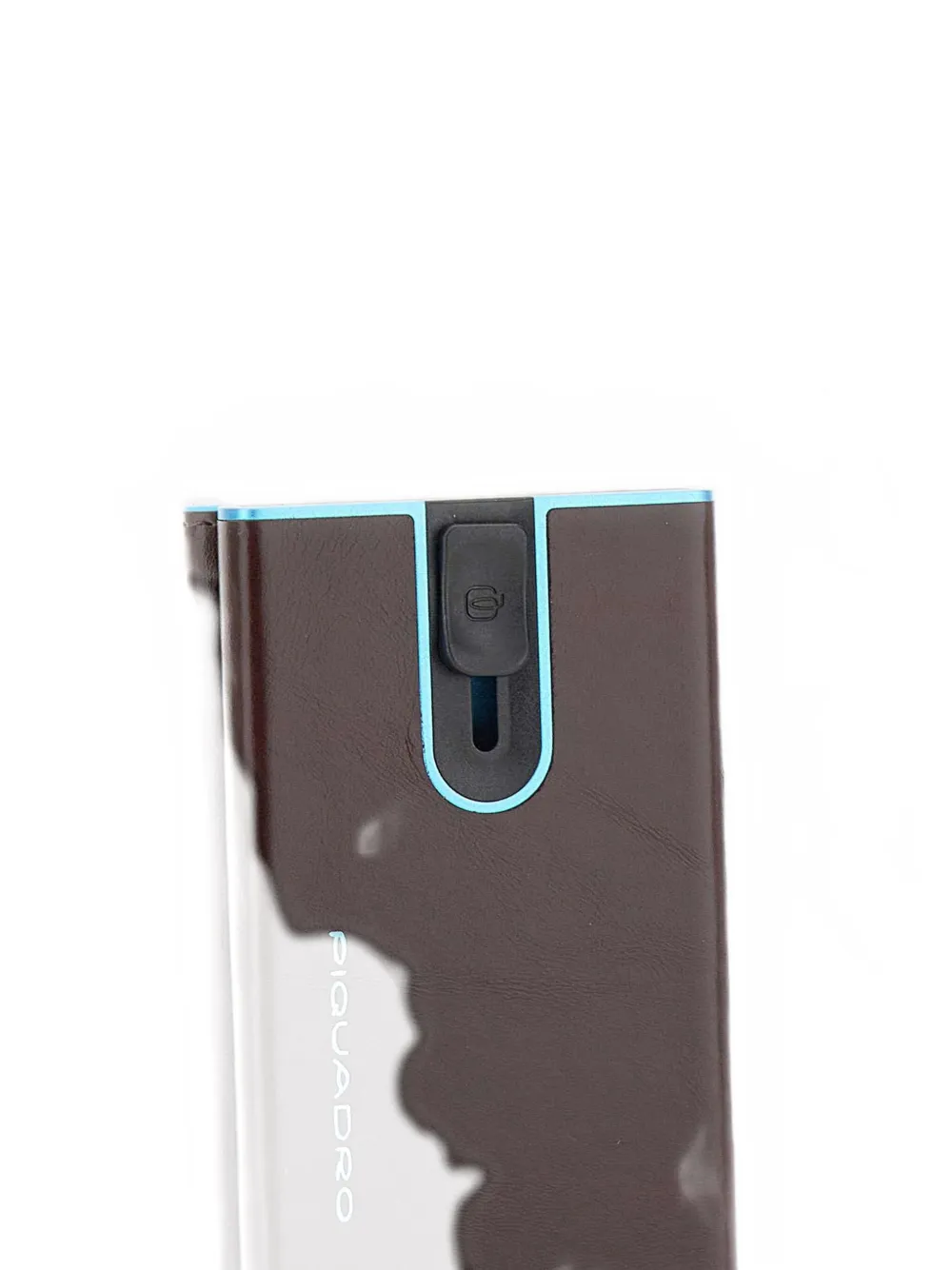Piquadro Logo-print Sliding-system Cardholder In Brown