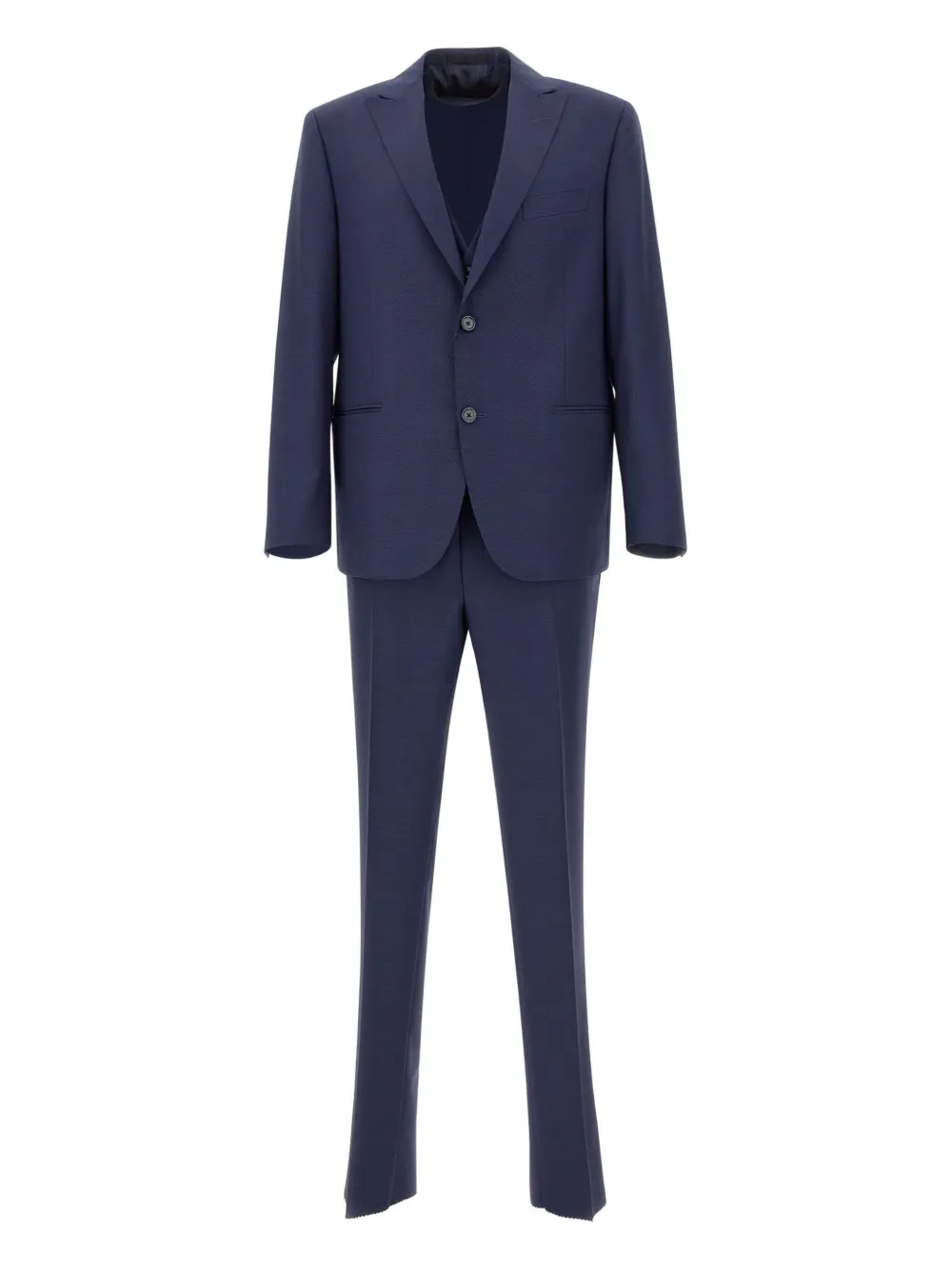 Marchesani textured wool single-breasted suit (ser of three) | Blue | Image 1