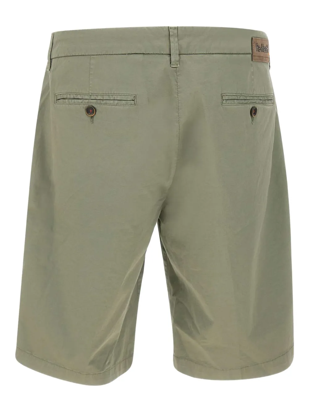 Re-hash Bernini Button Welt-pockets Shorts In Green