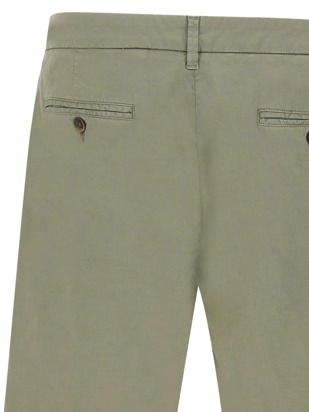 Re-hash Bernini Button Welt-pockets Shorts In Green