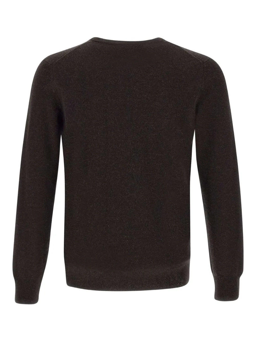 Kangra Geribbelde sweater met ronde hals Bruin