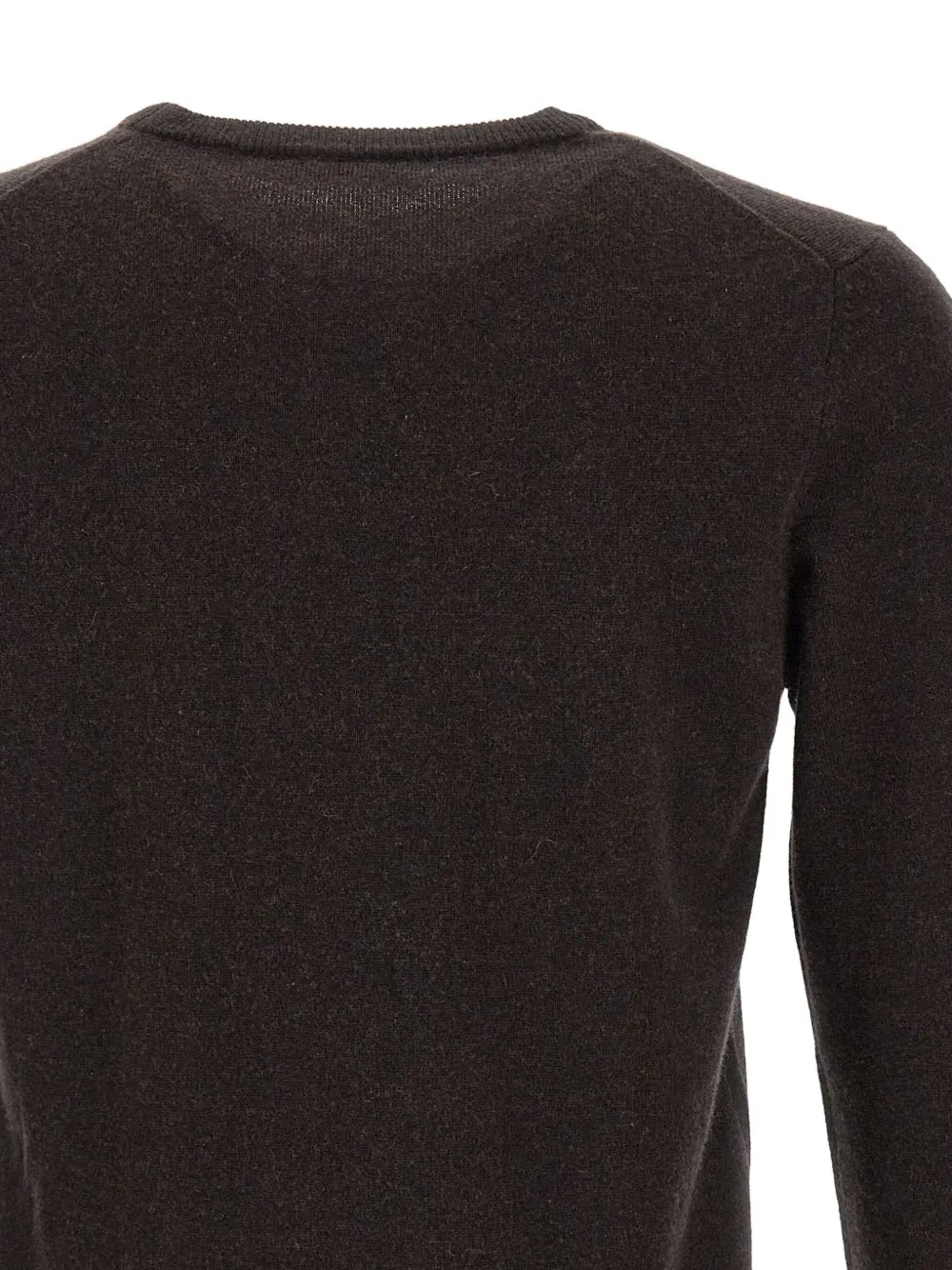 Kangra Geribbelde sweater met ronde hals Bruin