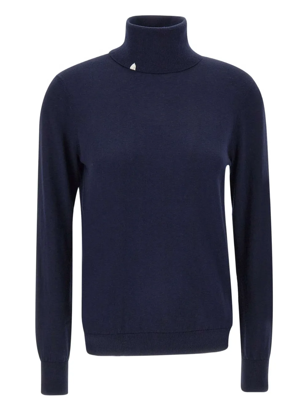 Sun 68 Turtleneck Ribbed Jumper In Blue