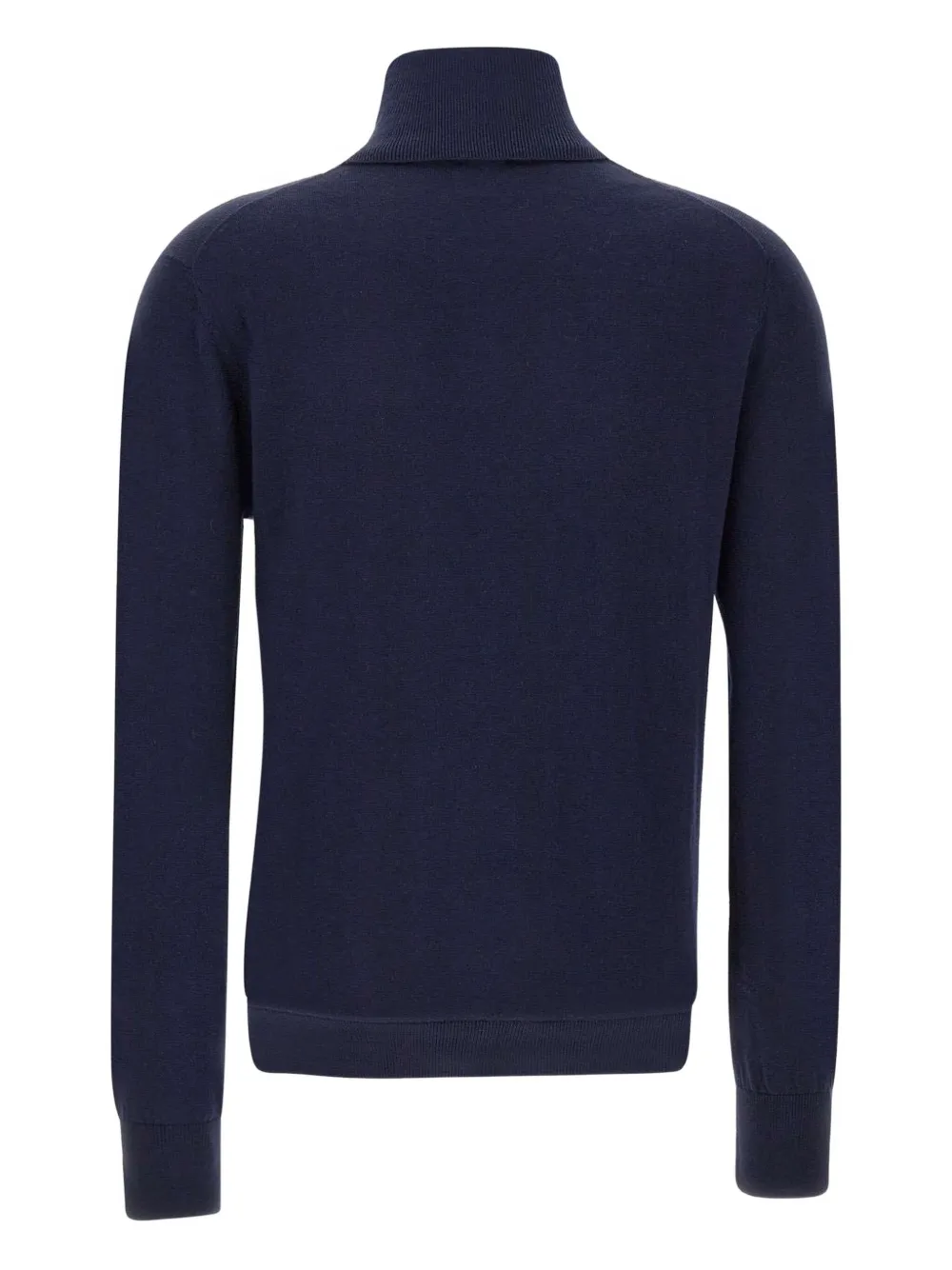 Sun 68 Turtleneck Ribbed Jumper In Blue