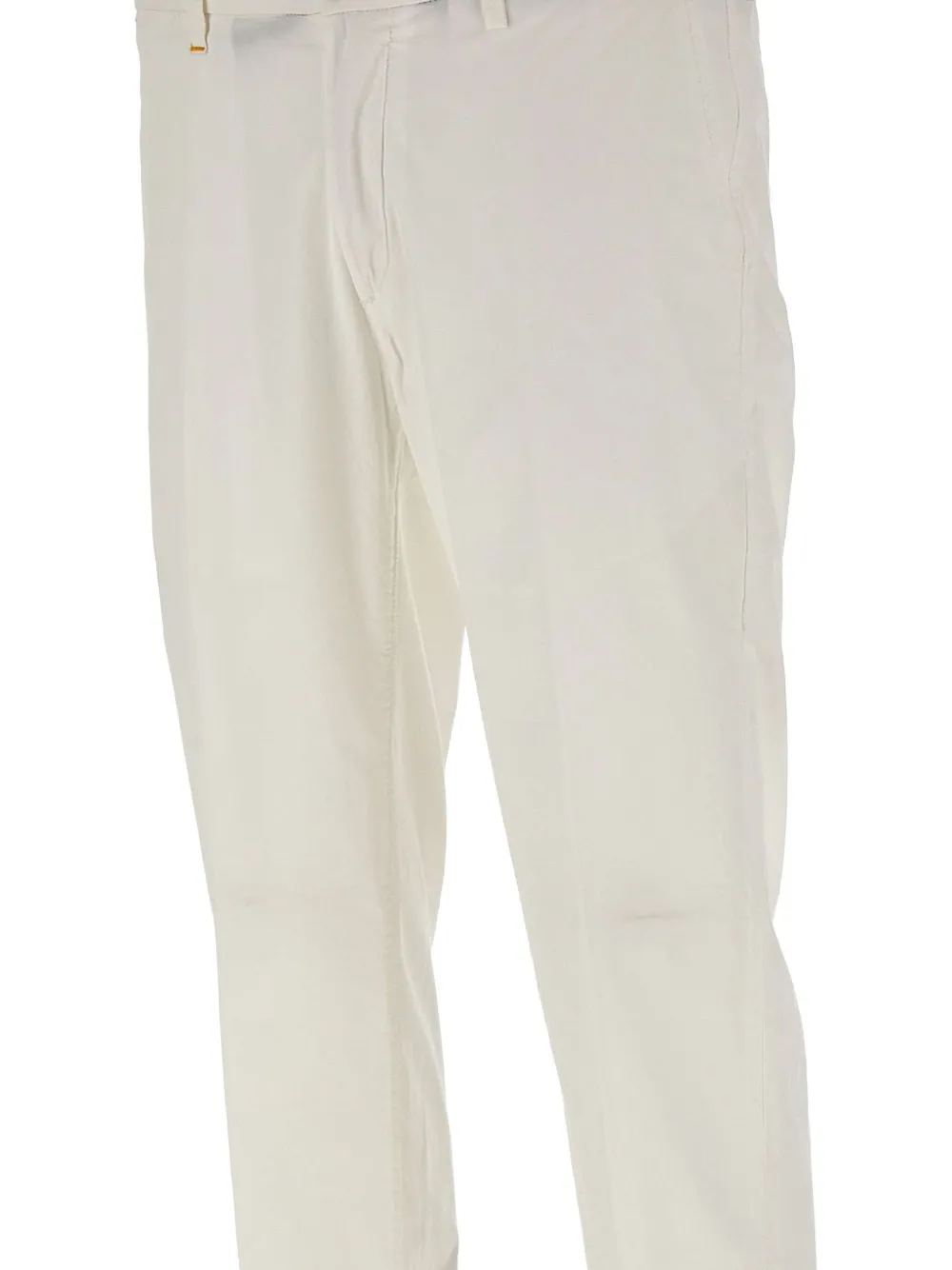 Re-hash Mucha Belt-loops Turn-up Trousers In White
