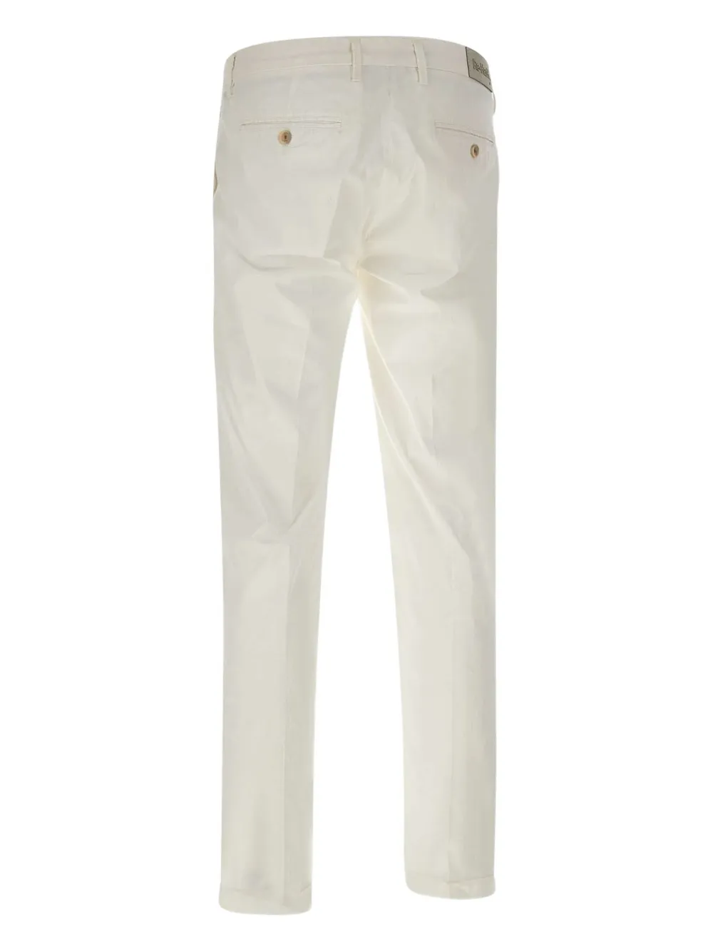 Re-hash Mucha Belt-loops Turn-up Trousers In White