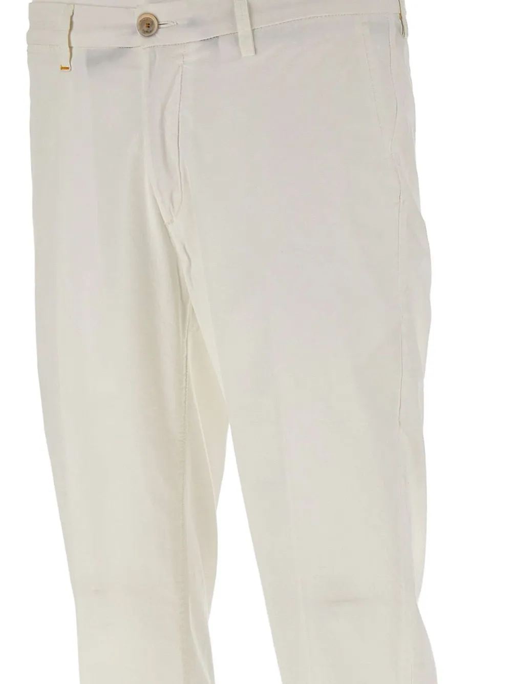 Re-hash Mucha Belt-loops Turn-up Trousers In White