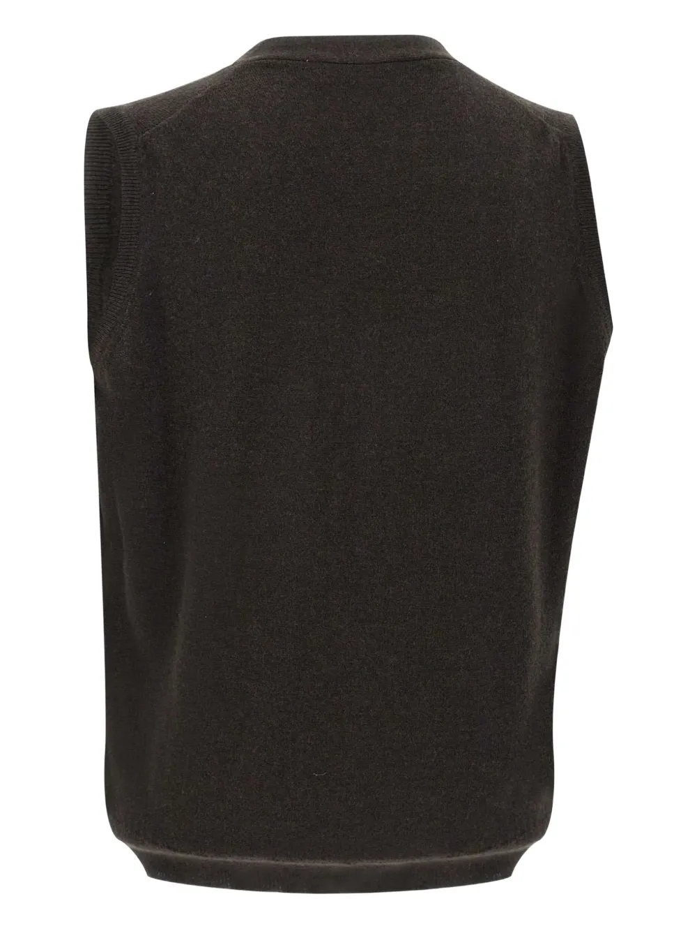 Filippo De Laurentiis Button Ribbed Gilet In Brown