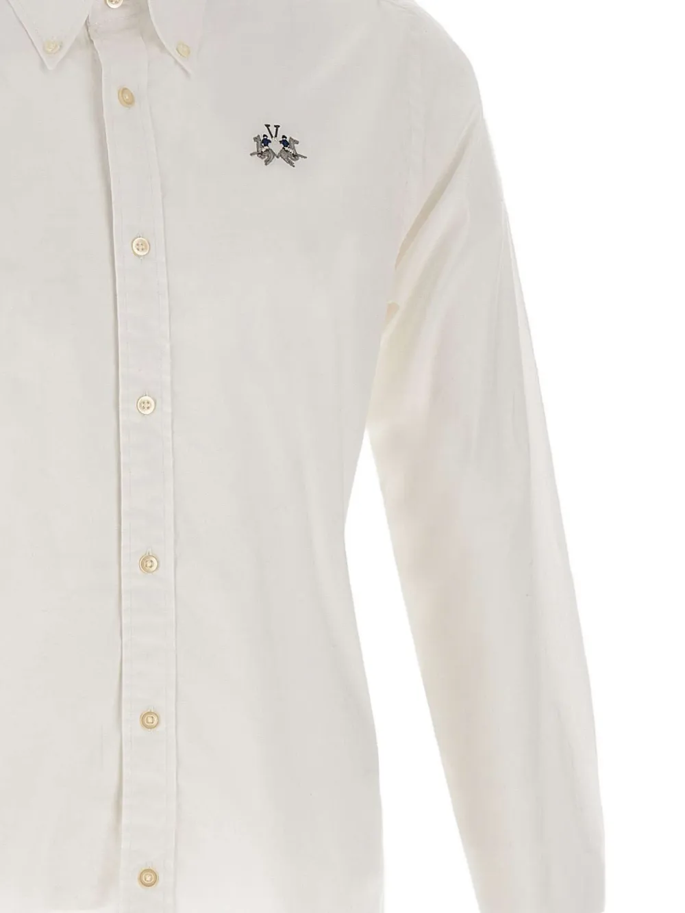 La Martina Overhemd met borduurwerk Wit