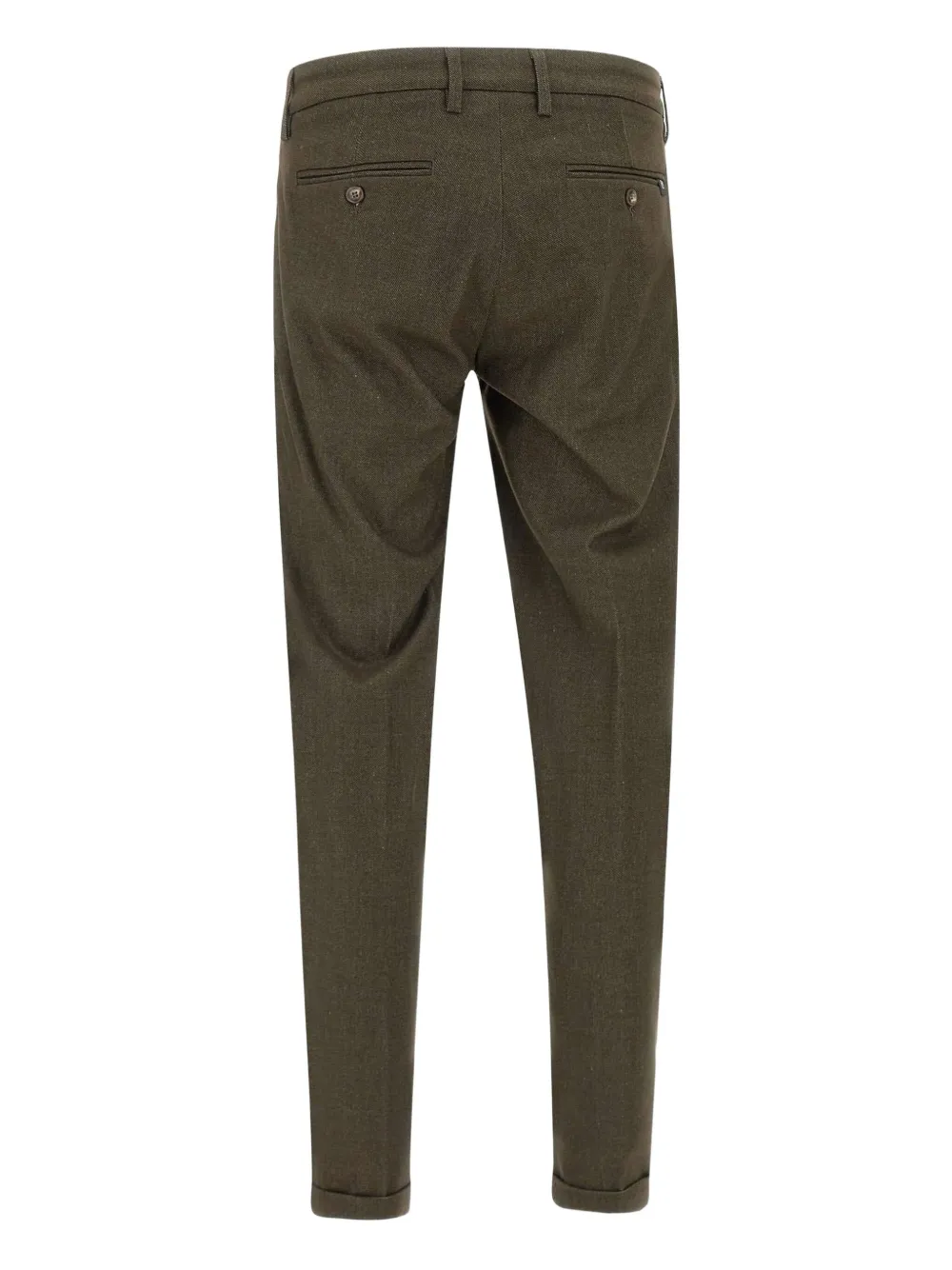 Re-hash Belt-loops Turn-up Trousers In Brown