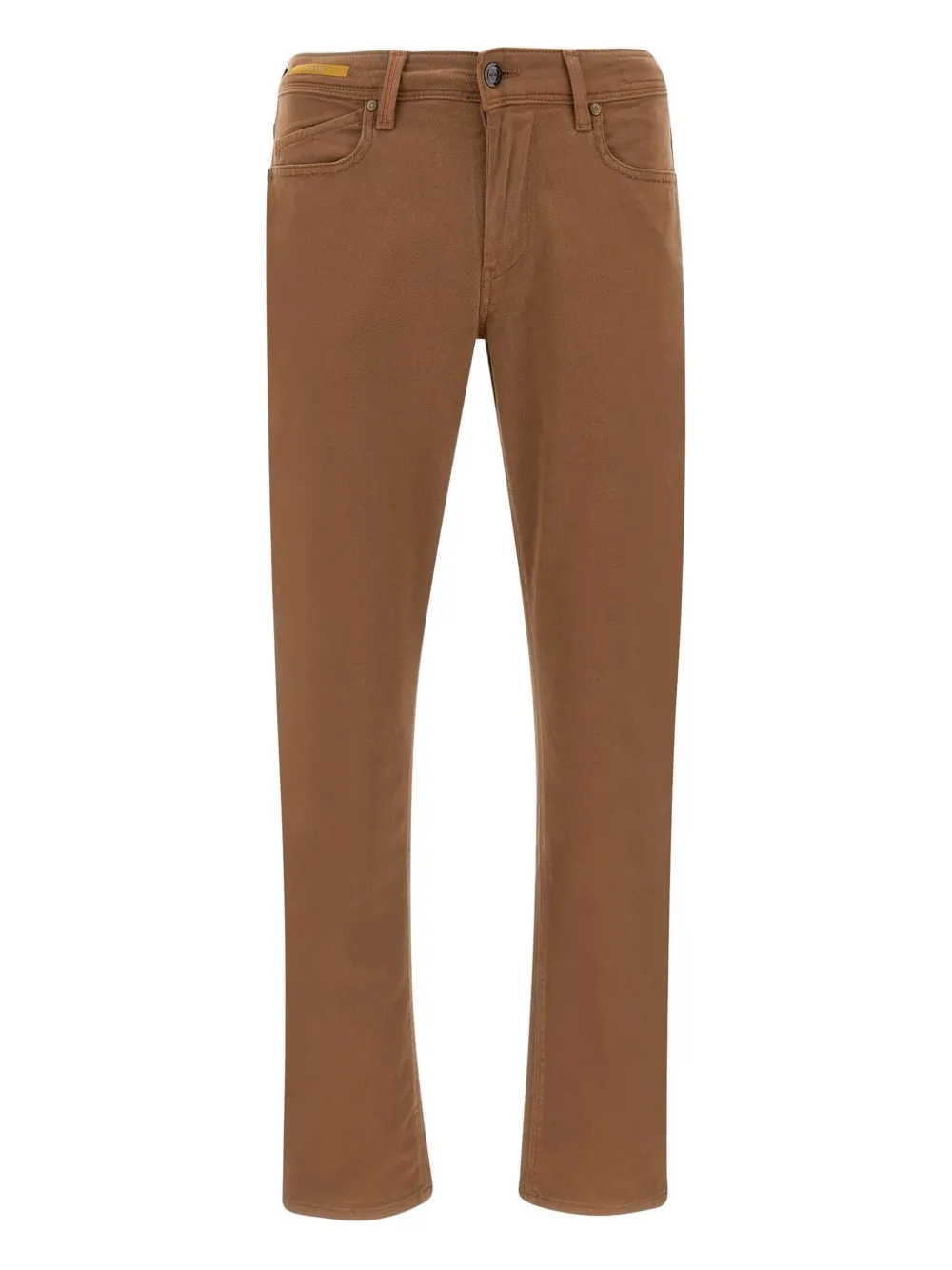 Re-Hash five-pocket logo-patch trousers | Brown | Image 1