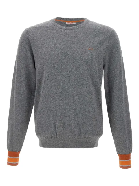 Sun68 embroidered-logo ribbed-texture sweater