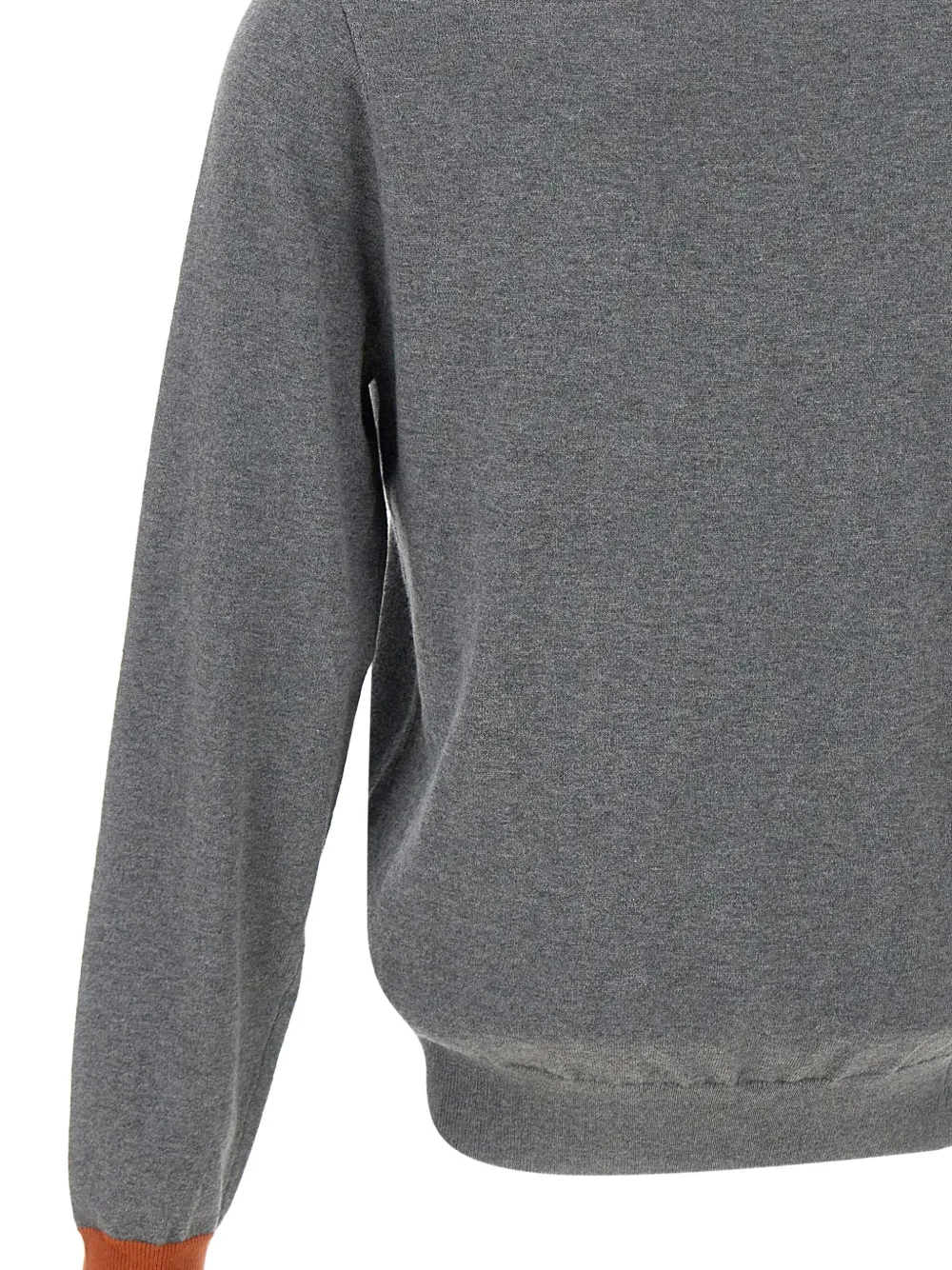 Sun68 Geribbelde trui met geborduurd logo Grijs