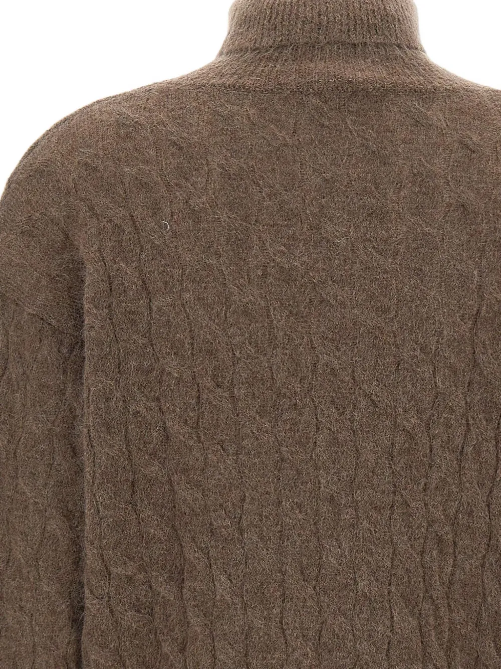 Filippo De Laurentiis Braids Turtleneck Sweater In Brown