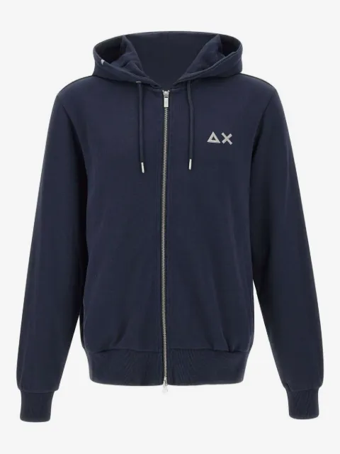 Sun68 Hoodie mit Reißverschluss-Logo an der Brust