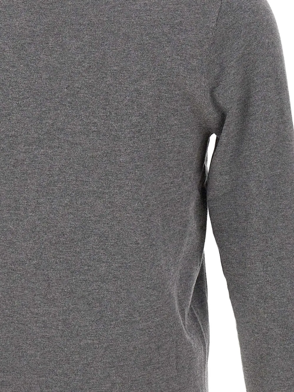 Sun 68 Embroidered-logo V-neck Jumper In Gray