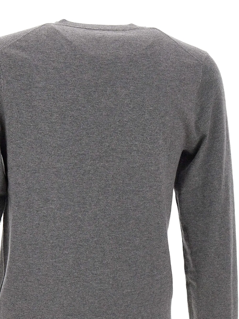 Sun 68 Embroidered-logo V-neck Jumper In Gray