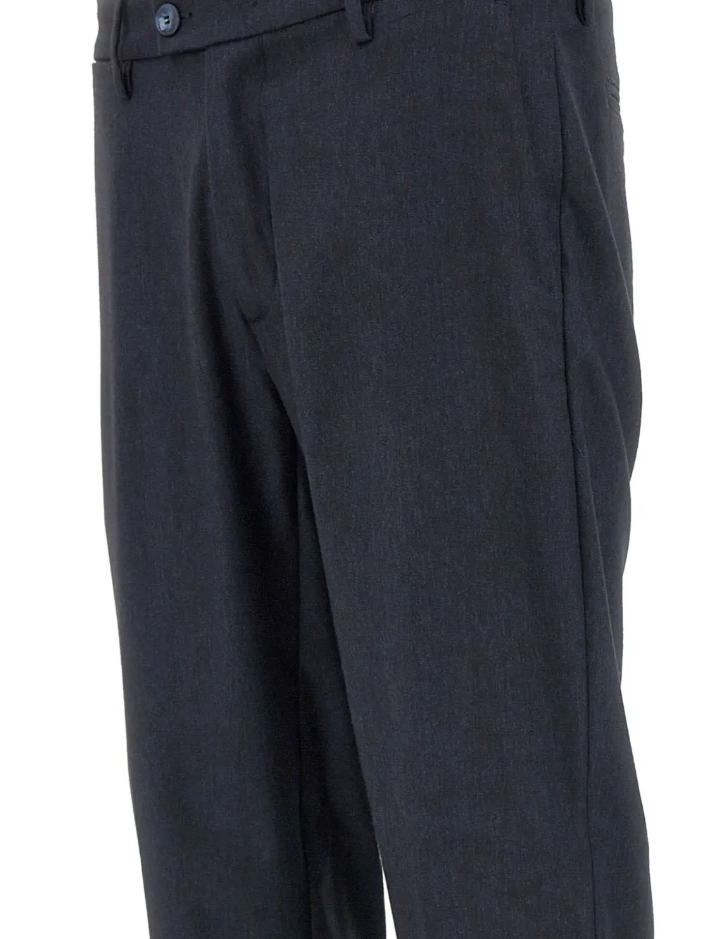 Re-hash Belt-loops Turn-up Tapered Trousers In Blue