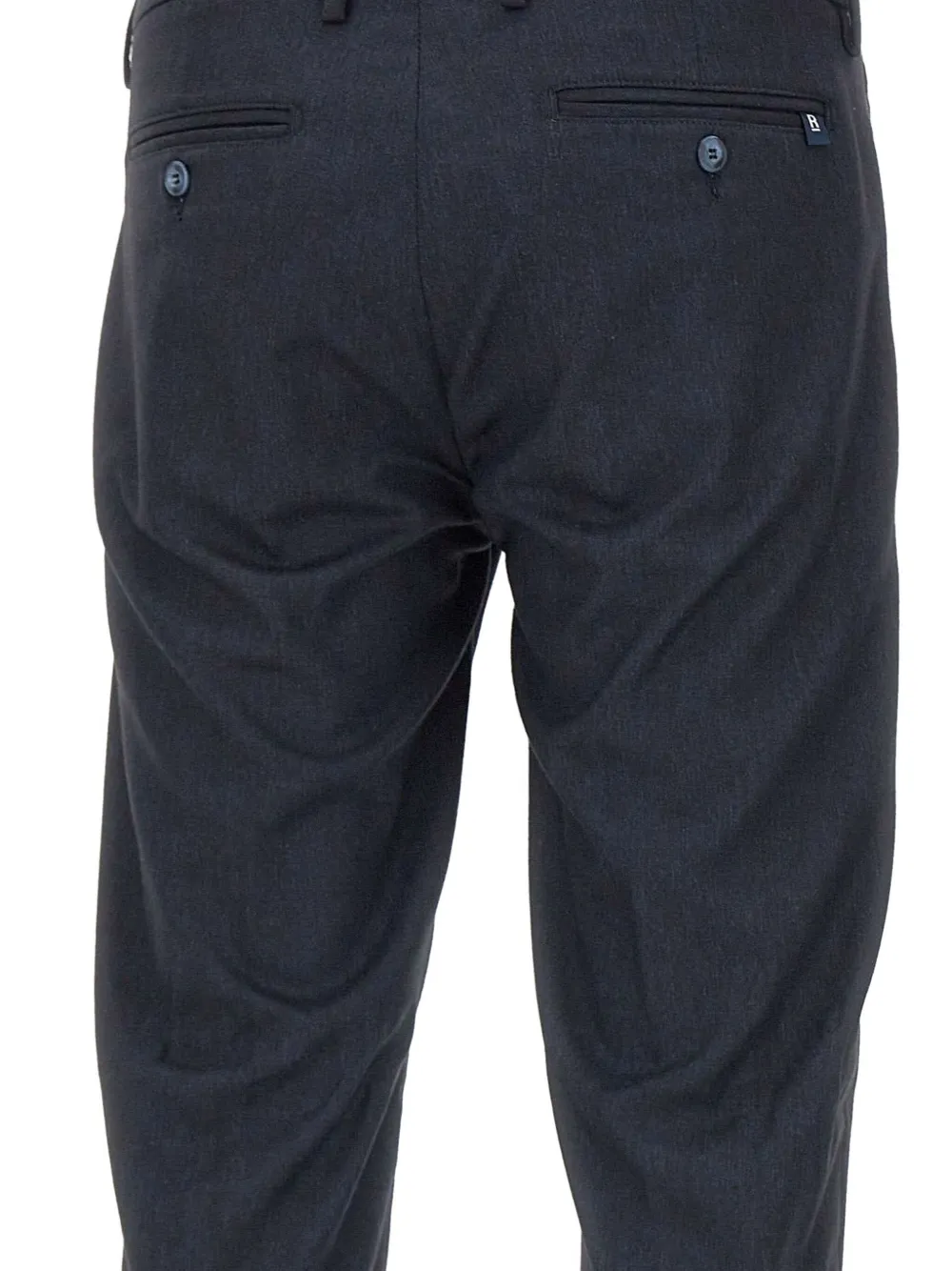 Re-hash Belt-loops Turn-up Tapered Trousers In Blue