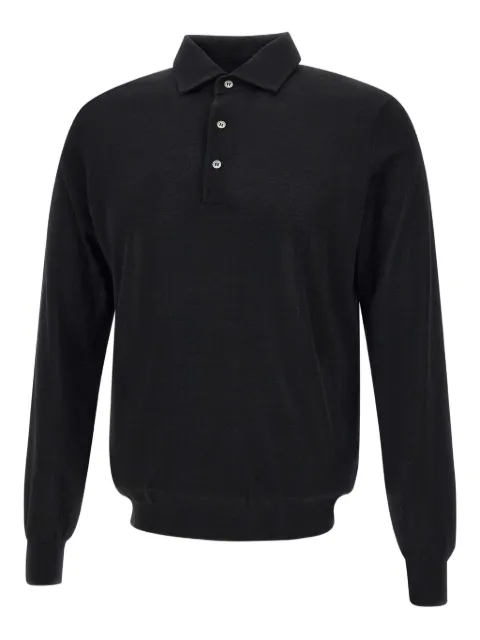 Filippo De Laurentiis long-sleeves ribbed polo shirt