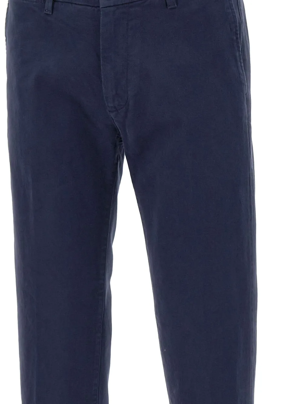 Re-Hash Broek met riemlussen en logopatch Blauw
