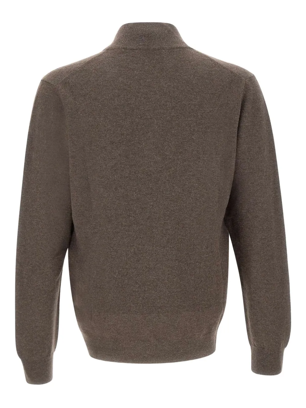 Della Ciana zipped-neck sweater - Bruin