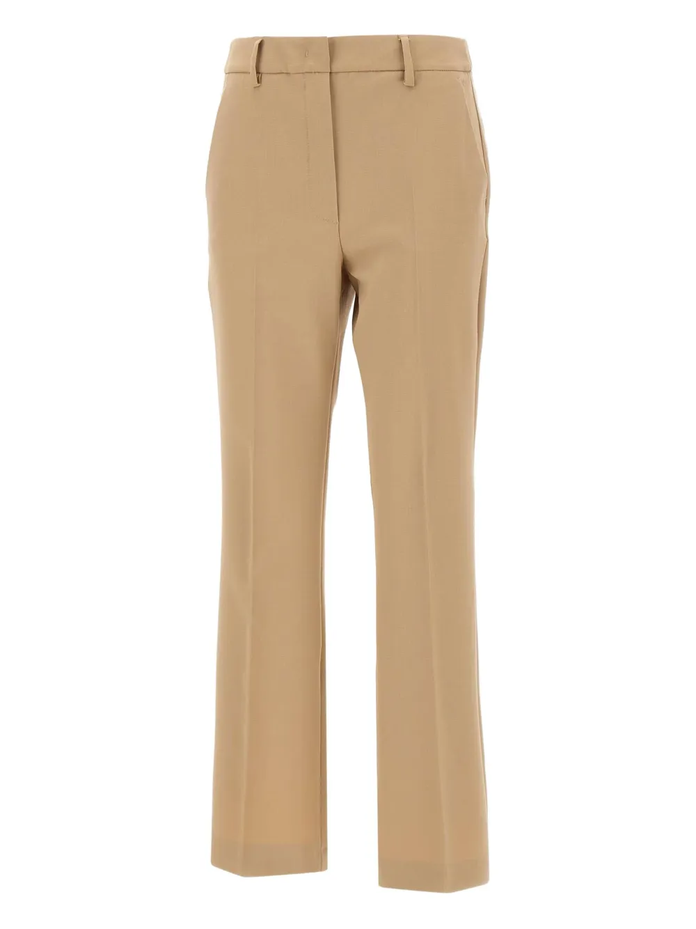 Weekend Max Mara Estasi Belt-loops Straight Trousers In Nude