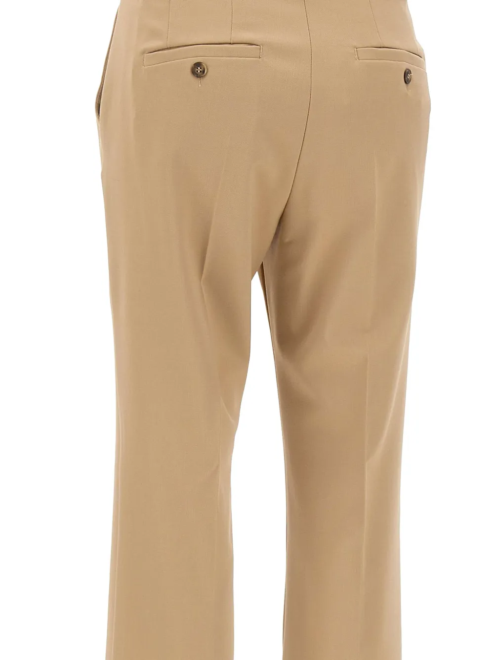 Weekend Max Mara Estasi straight broek met riemlussen Beige