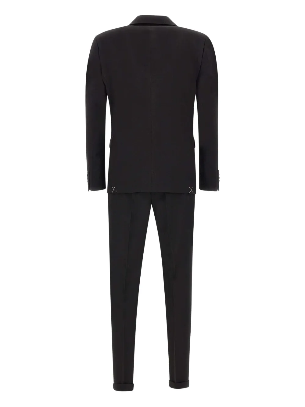 Marchesani "king" Peak Lapel Two-piece Suit In Black