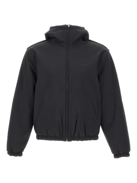 Arte Antwerp elasticated-trims fleece-panel hooded jacket