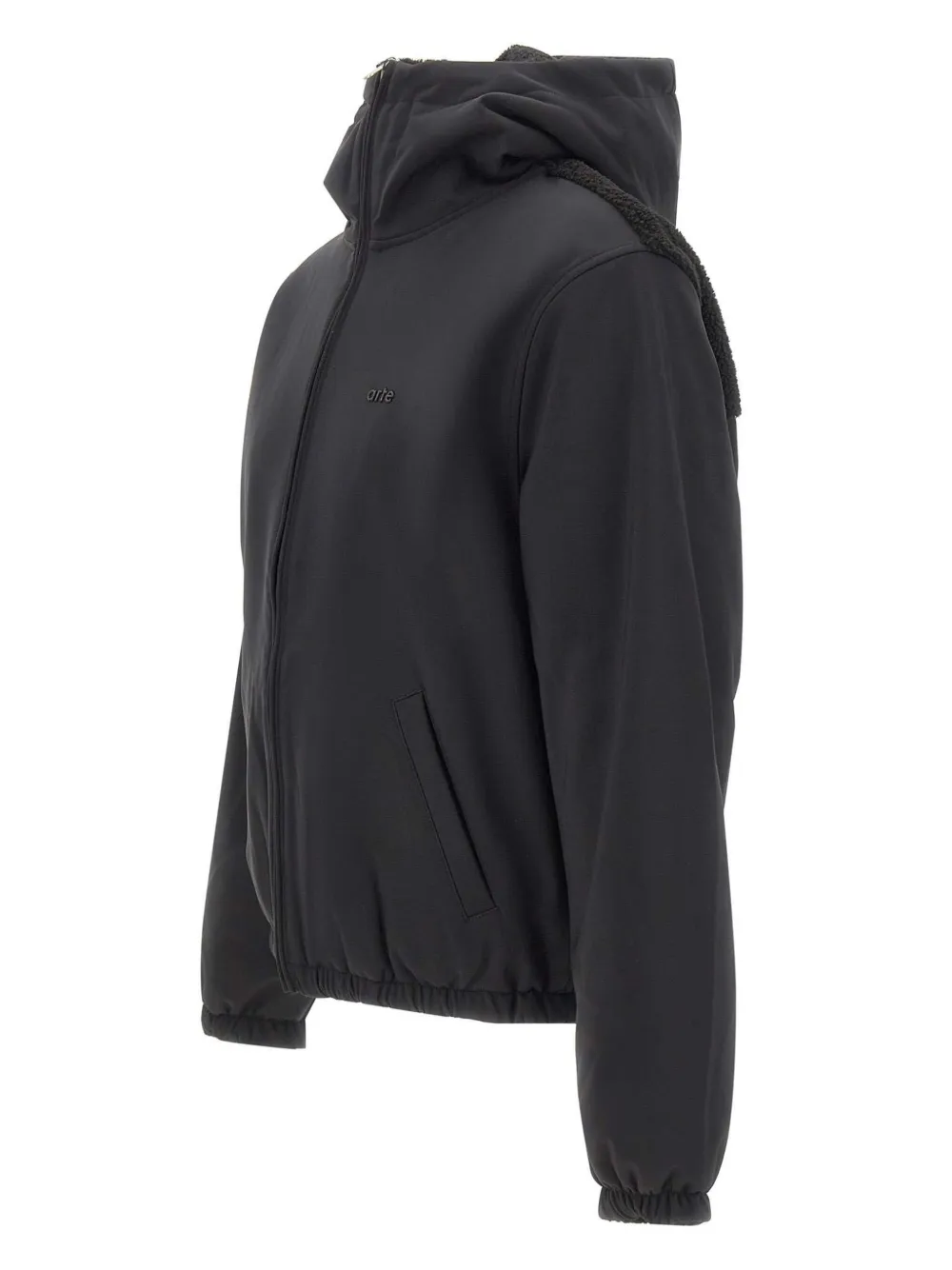 Arte Antwerp Jack met elastische afwerking en fleece vlak Zwart