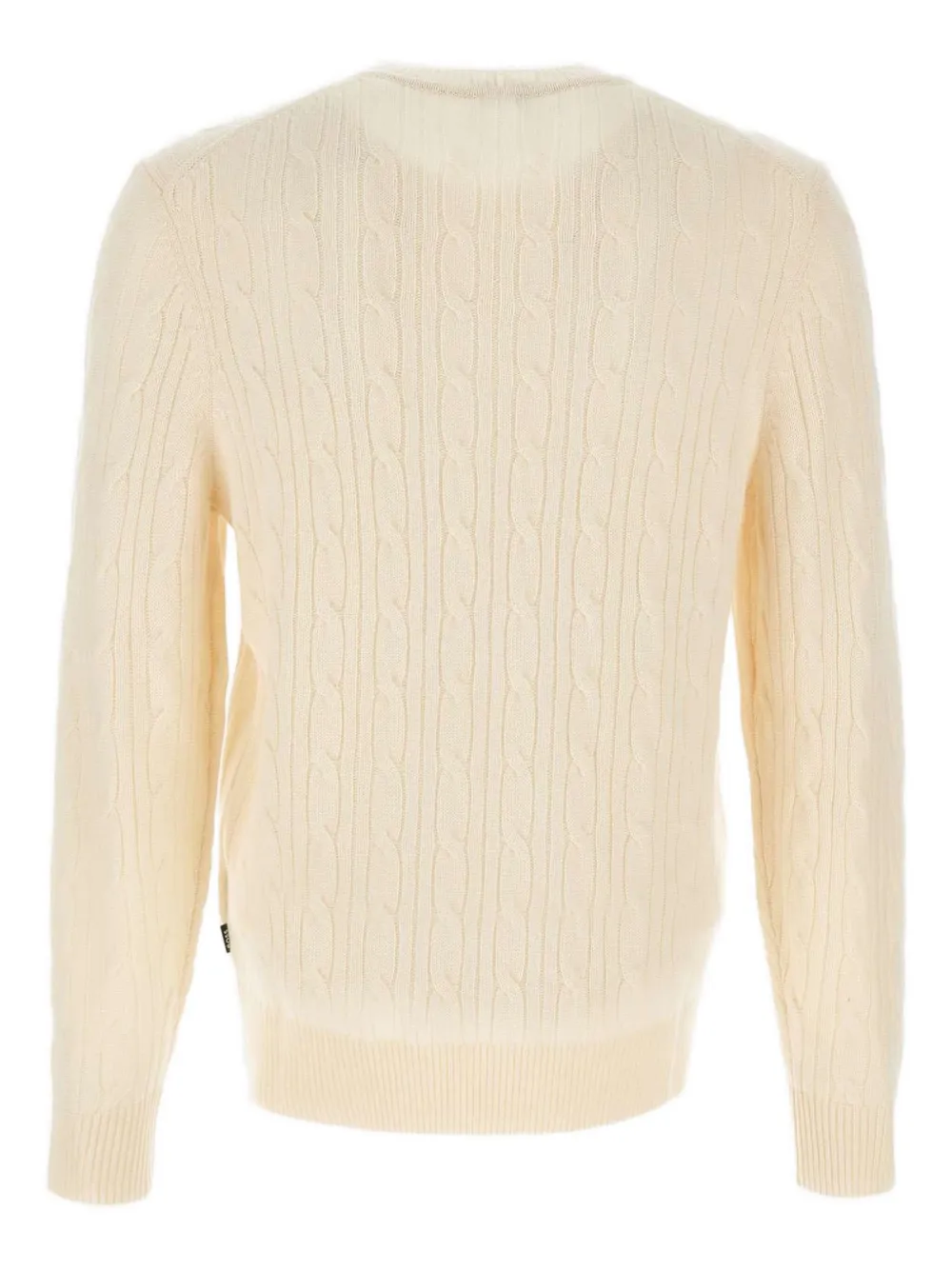 BOSS cable-knit crew-neck sweater - Beige